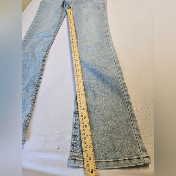 Curve Appeal- Jeans Women's 2 Blue Flare Wide Leg Jeans 72%Cotton . - Picture 5 of 9